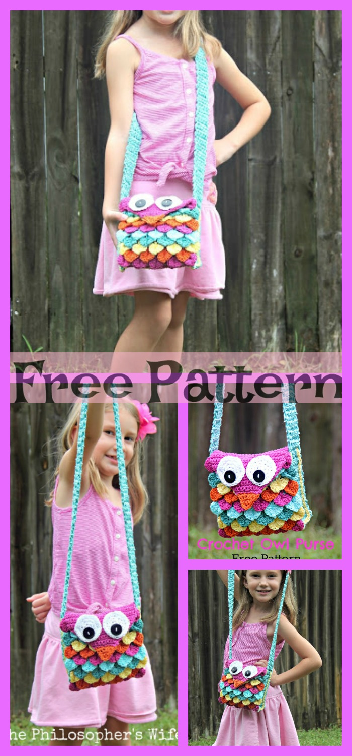 diy4ever- Crochet Owl Purse Free Pattern 