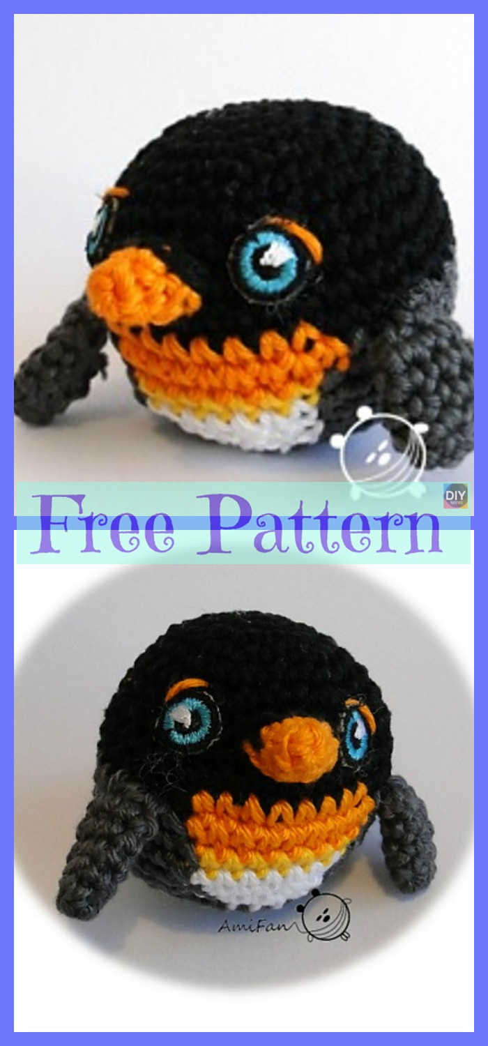 diy4ever-Crochet Pingu Penguin - Free Patterns 