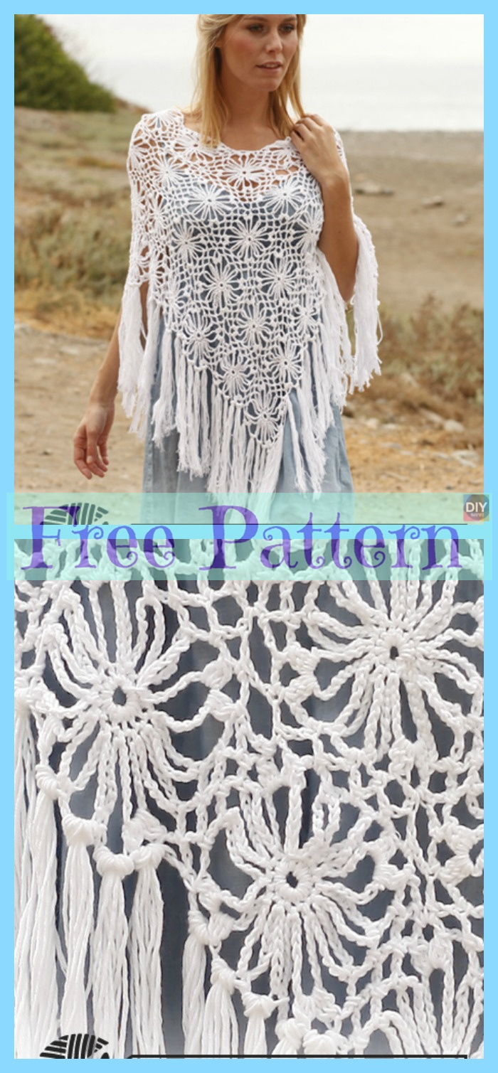 diy4ever- Crochet Summer Poncho Free Patterns 