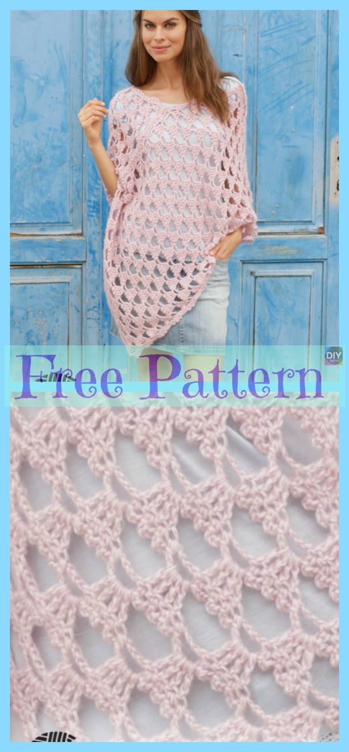 diy4ever- Crochet Summer Poncho Free Patterns 
