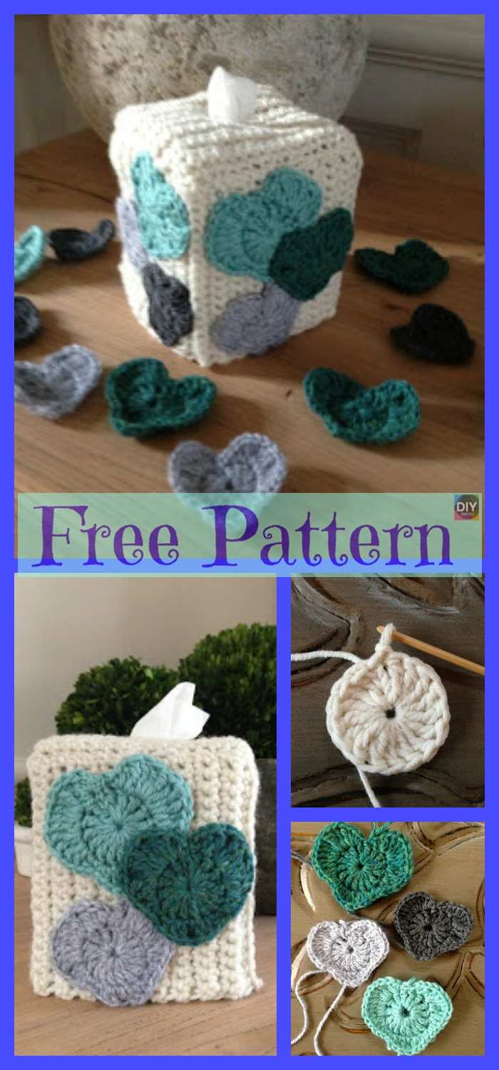 diy4ever-8 Crochet Tissue Box Cover Free Patterns