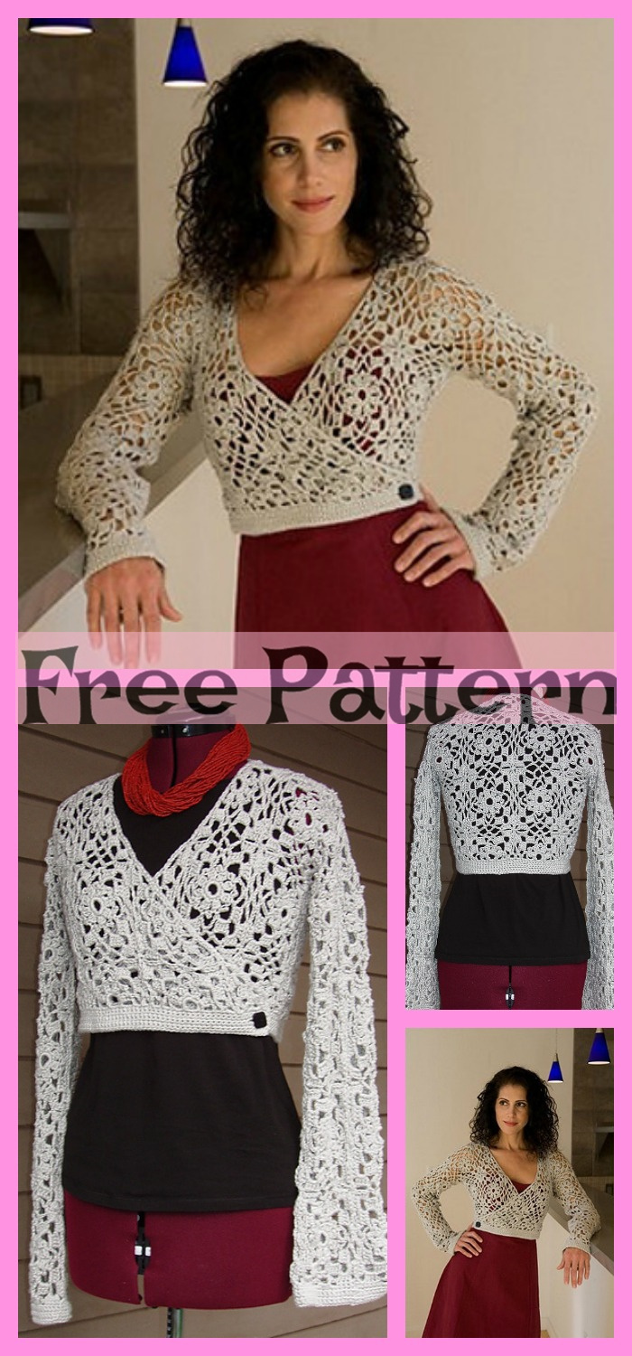 diy4ever- Crochet Wrap Top - Free Patterns