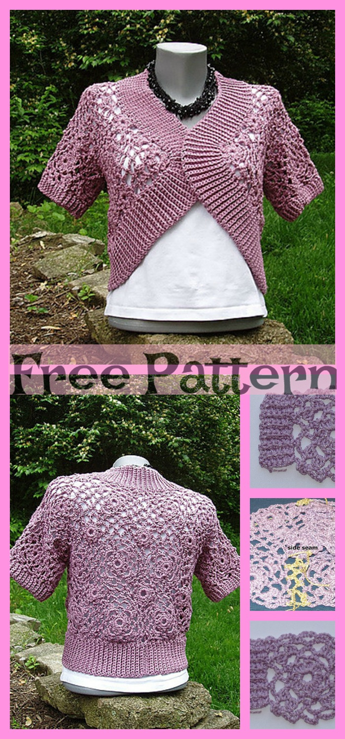 diy4ever- Crochet Wrap Top - Free Patterns