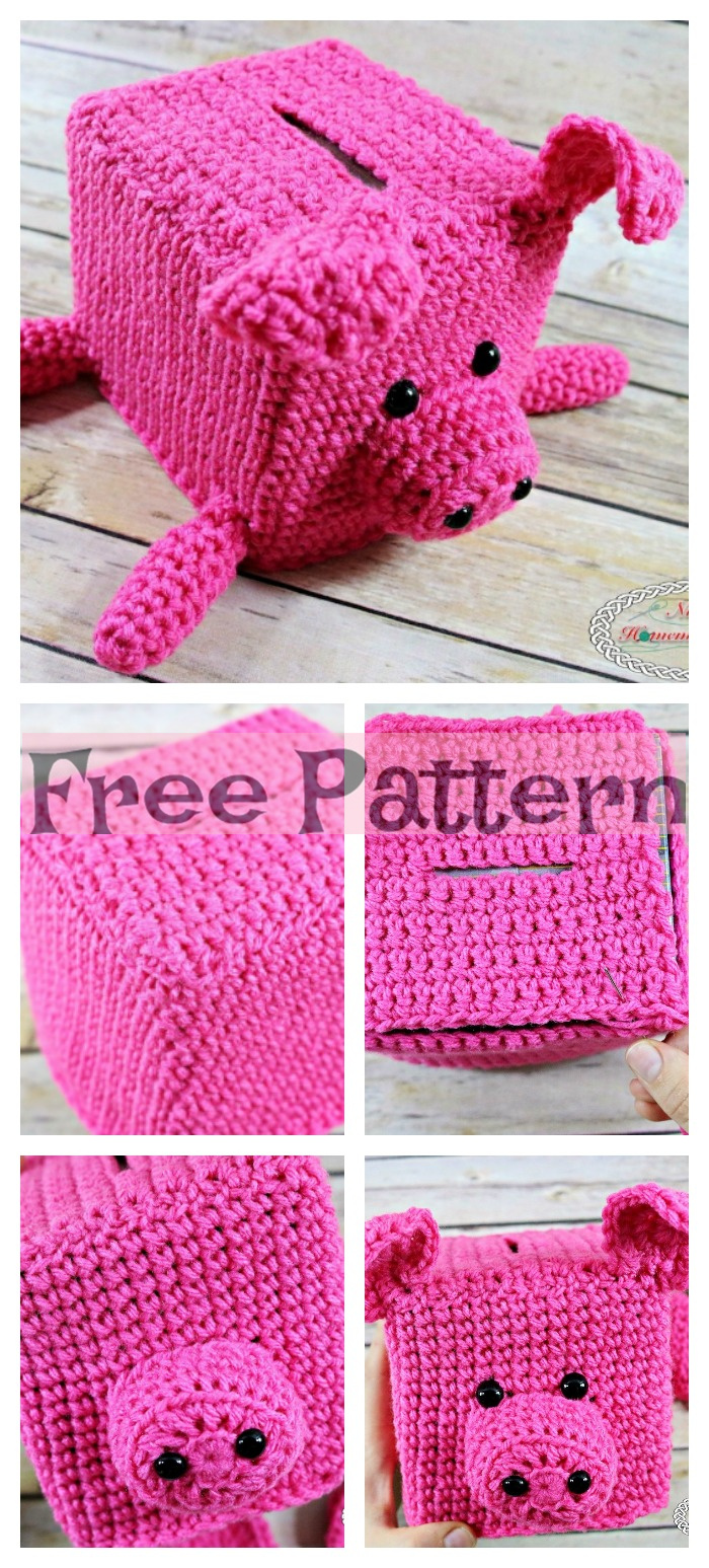 diy4ever-8 Tissue Box Cover Free Crochet Patterns