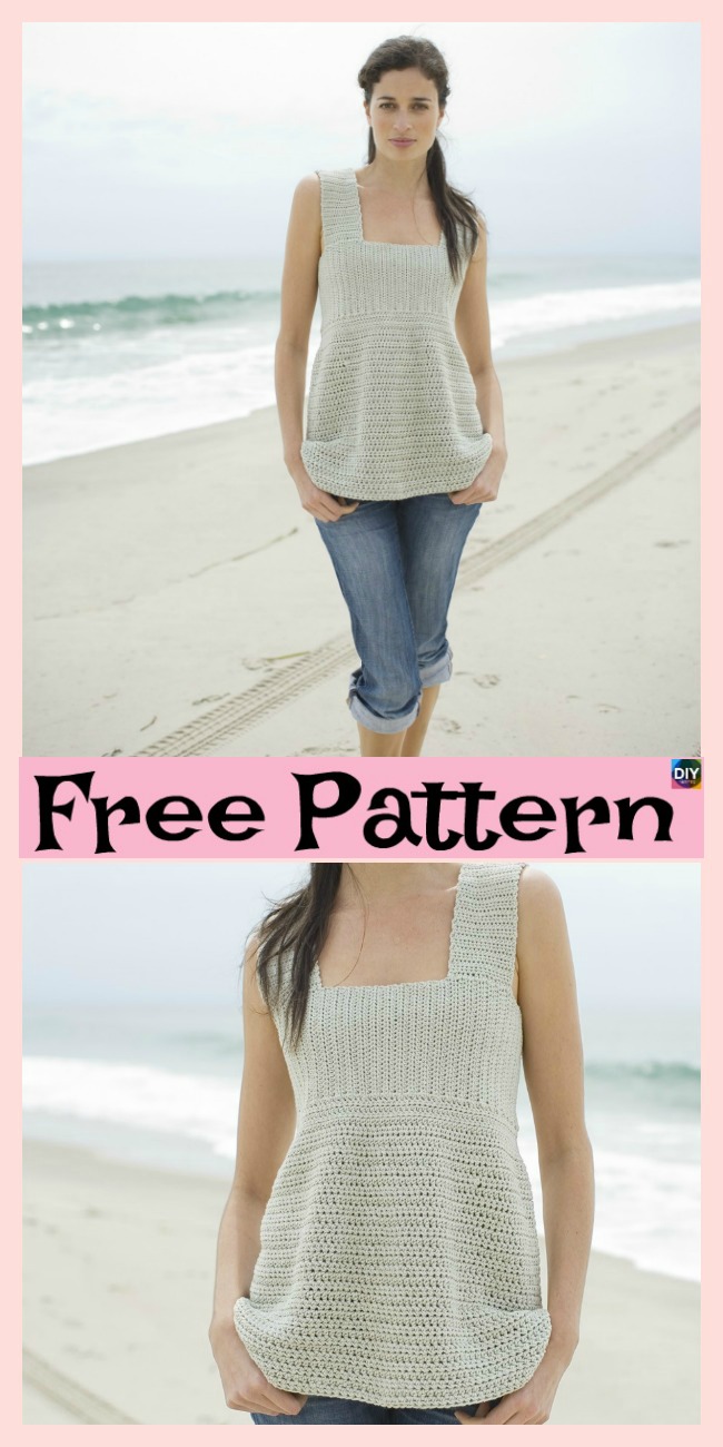 10 Beautiful Crochet Summer Tank Free Patterns - DIY 4 EVER