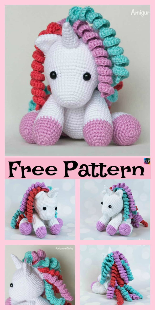 Cute Crochet Unicorn Amigurumi - Free Patterns - DIY 4 EVER