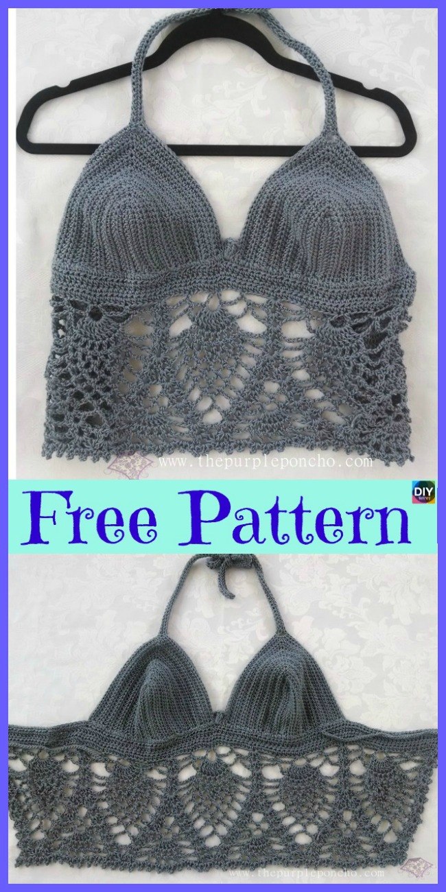 15 Most Beautiful Crochet Crop Top Free Patterns - DIY 4 EVER
